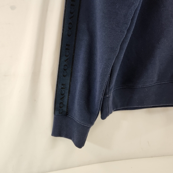 Coach Men's Navy Blue Crewneck Sweatshirt  Medium - Picture 2 of 10